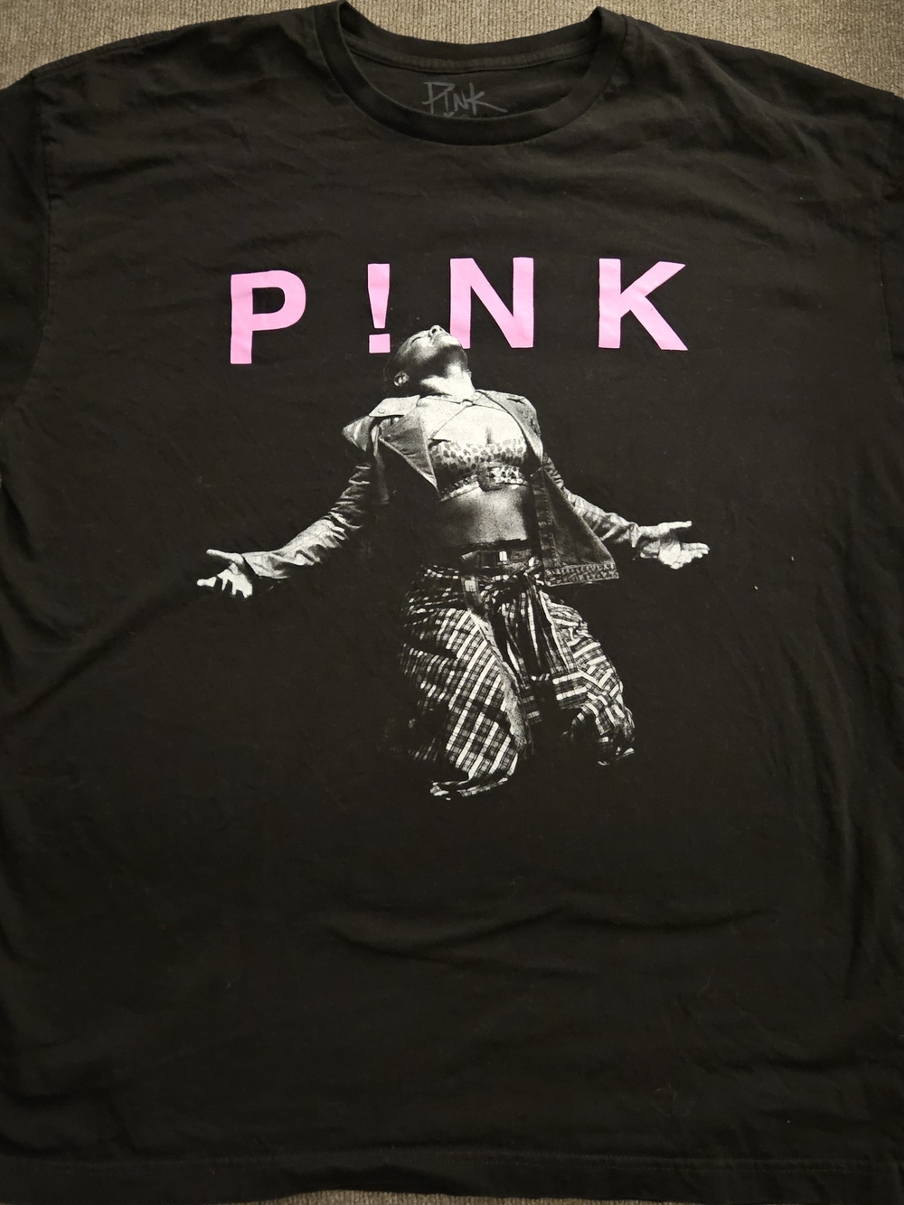 Pink Concert Tour 2023 Short Sleeve Shirt Black XL P!nk Pop Dance Merch RARE